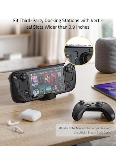 Steam Deck Oled/lcd Uyumlu Silikon Koruyucu Kılıf Siyah M53