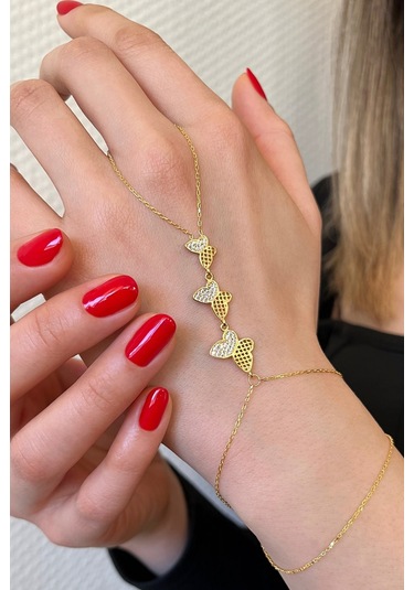 18k Altın Kaplamalı 925 Ayar Gümüş Kelebekler Şahmeran - 45100004 Altın