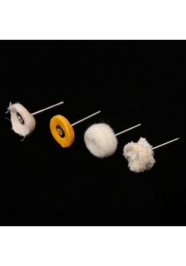 Geeroyoo 50 Adet 3.0mm Yün Keçe Cila Pedi - Metal, Taş Ve Mücevher Parlatma İçin Döner Alet Aksesuarı