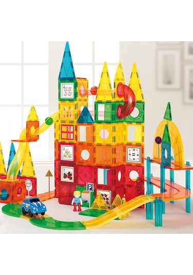 Magnetic Tiles 200 Parçalı Premium Manyetik Oyuncak/bloklar Seti