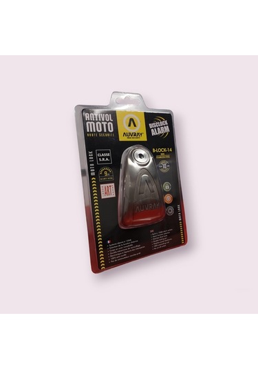 Auvray B-lock 14 Çelik Alarmlı Disk Kilidi 14 Mm 120db Sra