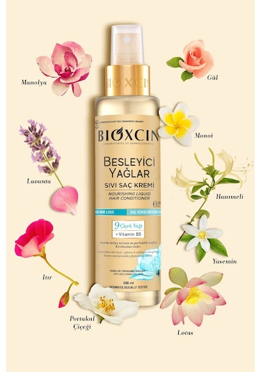 Bioxcin Besleyici Yağlar Sıvı Saç Kremi 200 Ml - Sülfatsız, Kuru Ve Yıpranmış Saçlar Saç Dökülme Karşıtı
