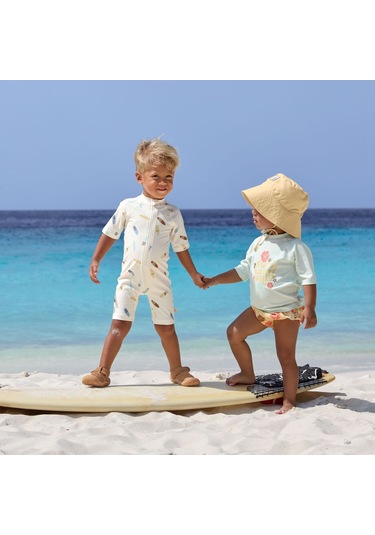 Lassig Flowers Uv Korumalı Kısa Kollu Mayo Tişört Sea Foam