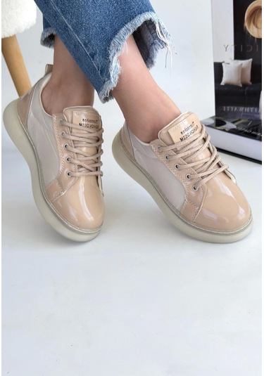 Piona Bej Rugan Bağcıklı Spor Ayakkabı Diğer