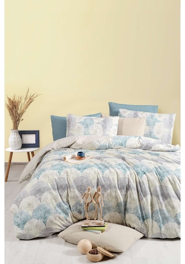 Lastikli Çarşaflı Tek Kişilik Nevresim Takımı Rond Çok Renkli