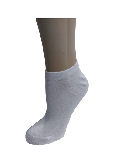 BAMBU DİKİŞSİZ BEYAZ KADIN PATİK ÇORAP - BEYAZ Beyaz
