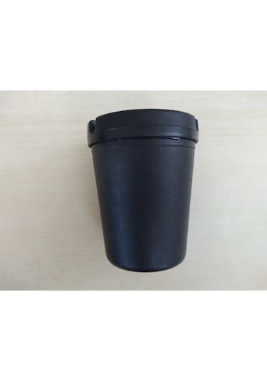 Kokusuz Araç Ev Ofis Pratik Yuvarlak Küllük Siyah 7.5 CM 2 Adet