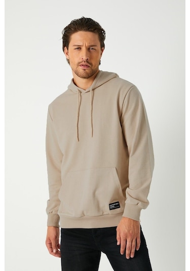 Comeor Erkek Bej Basic Kapüşonlu Regular Fit Normal Kesim 2 İplik Kumaş Günlük Sweatshirt Bej Comeor Erkek Bej Basic Kapüşonlu Regular Fit Normal Kesim 2 İplik Kumaş Günlük Sweatshirt Bej