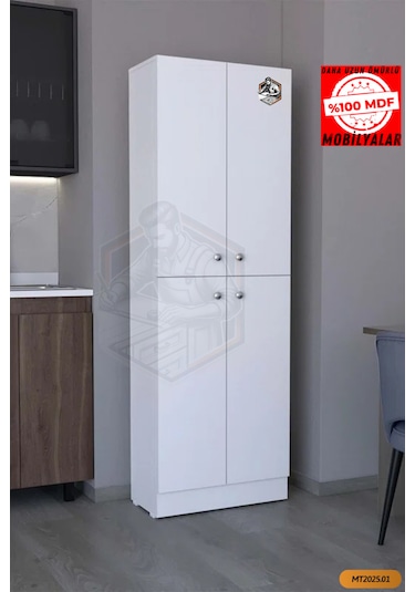 Mobilyanı Tasarla Tamamı Mdf 4 Kapılı Ve 5 Gizli Raflı Kiler...