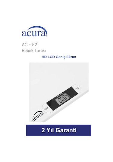 Acura Ac-52 Ce Onaylı 20kg Kapasiteli Dijital Bebek Tartısı