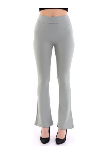 Self Clothing Kadın Mint Yeşil Yüksek Bel Fitilli Dayanıklı Örme Kumaş Toparlay