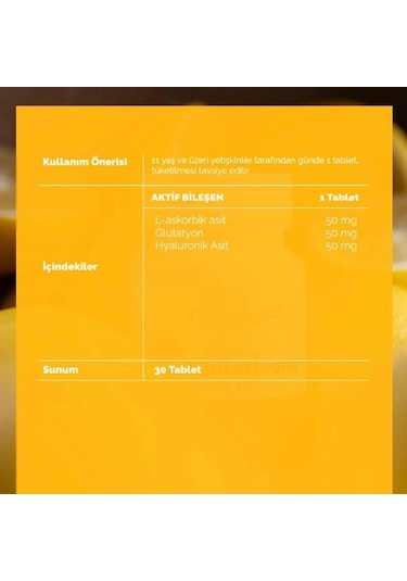 Collagen Forte Platinum L-Glutathione With Hya & Vitamin C 30 Tablet