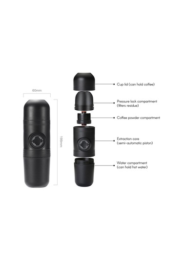 Reedark "taşınabilir Manuel Kahve Presi - Paslanmaz Çelik, 8 Bar Basınç, 140ml Kapasite"