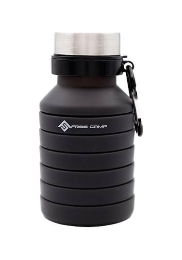 Freecamp Katlanır Karabinalı Matara-siyah