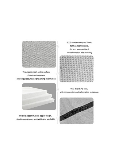 Tongxida Tutun Top Araba Çocuk Koltuğu Kaymaz Kalın Ped, Aşınma Önleyici Koruyucu Gri