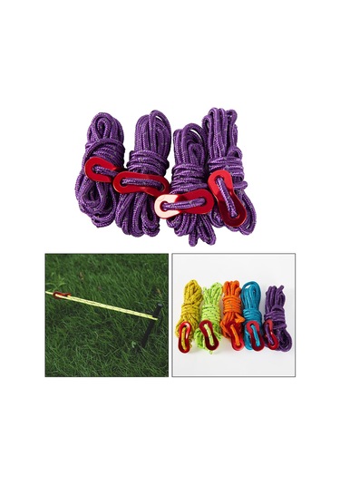 Suntek 4 Adet 6.65ft Gezi Yansıtıcı Naylon Kordon Çadır Mor