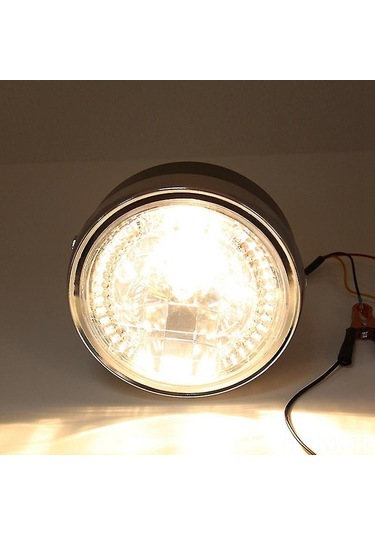 Vkemall 8 İnç Motor Süper Renkli Led Gündüz Ve Gece Farı - Düşük Enerji Tüketimi, Geniş Işık Yayılımı, Retro Stiliyle