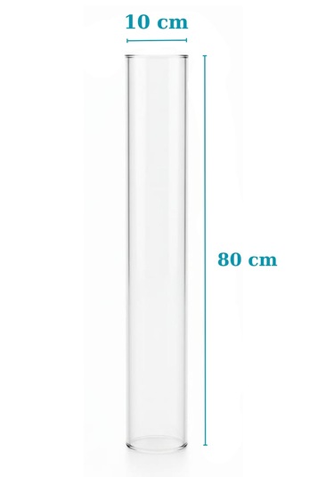 Pelet Sobası İçin Borosilikat Cam Boru 80 Cm