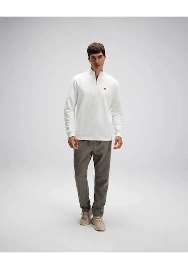 Ellesse Yarım Fermuarlı Beyaz Erkek Sweatshirt Em580 Beyaz Ellesse Yarım Fermuarlı Beyaz Erkek Sweatshirt Em580 Beyaz