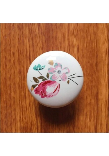 10 X Dolap Kulpları Kapı Kolları Dolap Mobilya Düğmeleri Seramik Mobilya Lale