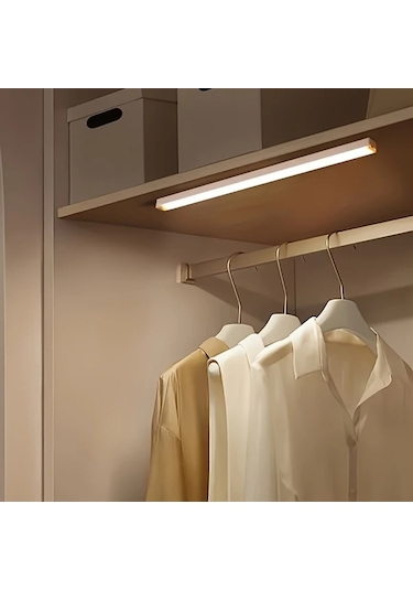 Willowhaven 6 Paket Sıcak Renk 30 Cm Led Hareket Sensörlü Dolap Aydınlatma Usb Şarjlı Ahşap