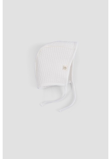 Kapitone Ekru İngiliz Bebek Şapka Ekru