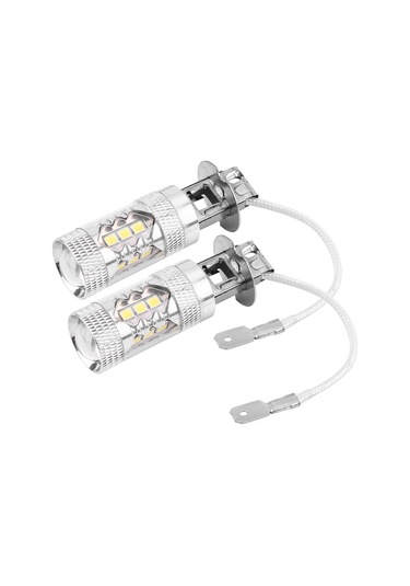Kosona H1/h3 Soketli 10w Led Araba Sis Lambası 12-24v 6500k Beyaz Işık 1400lm 50000 Saat Ömür 2 Adet