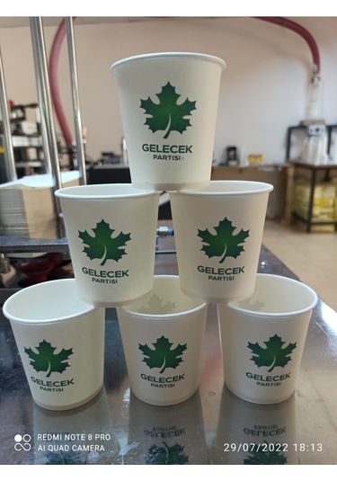 Siyasi Partiler İçin Logolu Karton Bardak 3000 Adet