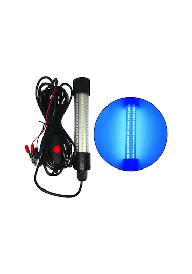 Suntek 12 V Led Sualtı Dalgıç Balıkçılık Işık Kalamar Mavi