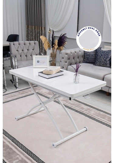 Juppo Üst Tabla Mdf Beyaz Oval Köşe Alt Beyaz Dışa Kıvrım