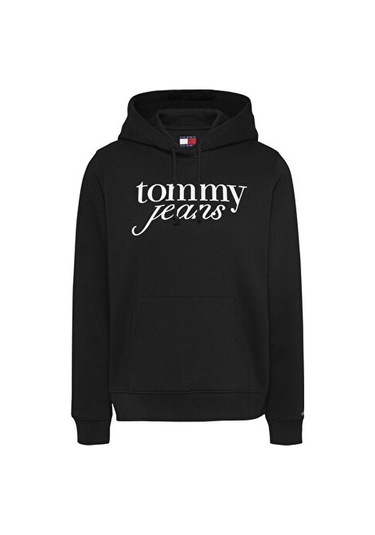 Kadın Tjw Logo Kapüşonlu Sweatshirt - Siyah Black