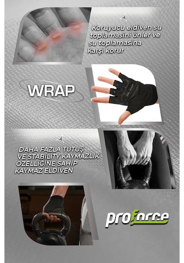 Fitness Body Eldiveni Wrap Siyah
