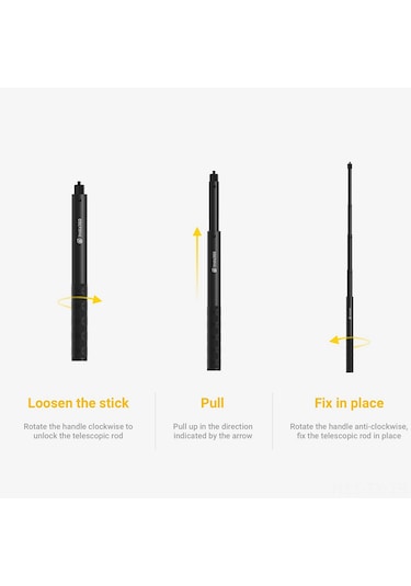 Teltree Insta360 Görünmez Selfie Çubuğu: One X, One, Evo, One R, One X2 İle Uyumlu, Taşınabilir Ve Hafif