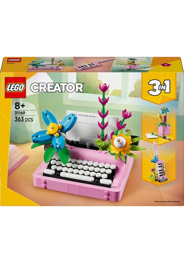 LEGO® Creator 3’ü 1 Arada Çiçekli Daktilo 31169 - 8 Yaş ve Üzeri Çocuklar için Keytar veya Saksıya Dönüşebilen Oyuncak Yapım Seti (363P)