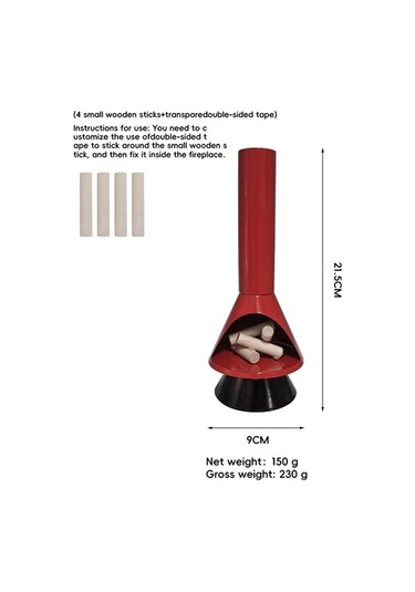 Pazly Yılbaşı Suntek Şömine Küçük Kırmızı Işık Heykelcik Gd
