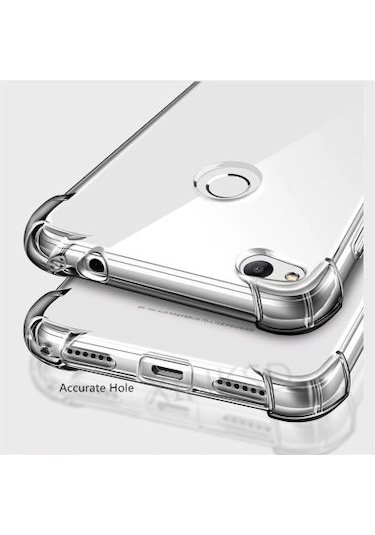 Huawei P9 Lite 2017 Kılıf Köşe Korumalı Şeffaf Sert Premium Silikon Kapak Ryc/nitro Şeffaf