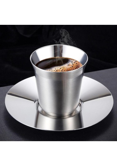 Suntek Çift Duvarlı Kahve Kupa Yalıtımlı Çay Bardağı Plakalı S