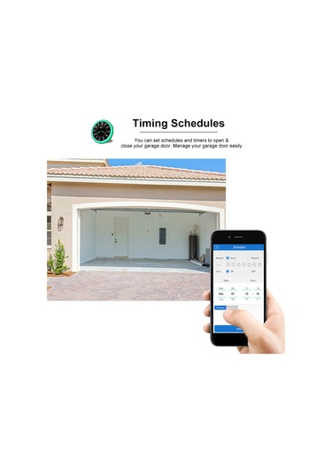 Moveevo Wifi Akıllı Garaj Kapısı Kontrol Cihazı - Uzak Kumanda, Zamanlama Ve Ses Kontrolü Google Home/alexa Desteği