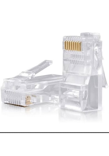 Rj45 Cat6 Ethernet Konnektör Yüksek Performanslı Network Jak Normal Tip