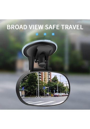 Seametal Araba İç Ayna Bebek Aynaları Pano Vantuz Ön Cam Güneşlik Plaka Klipleri Yardımcı Dikiz Aynası Gözlemleyin Clamp Oval