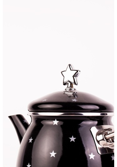 Star Emaye Yıldız Desenli Çaydanlık Bej