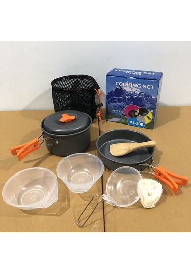 Aotu DS200 Taşınabilir Outdoor Kamp Piknik Tenceresi Turuncu Çok Renkli