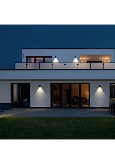 50 Adet Tek Yönlü İç - Dış Mekan Dekoratif Siyah Aplik - Ip65 Siyah