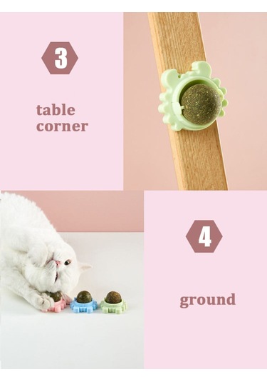 Tineke Catnipli Yenilebilir Kedi Nanesi Otu Yalama Oyun Topu Oyuncağı Yengeç