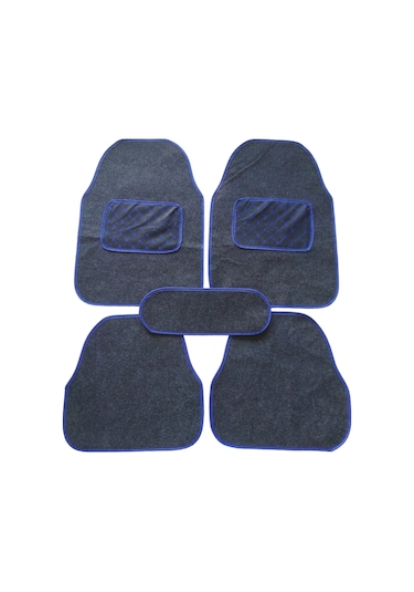 Sangyong Uyumlu Mavi Kapitone Topuk Destekli Oto Halı Paspas