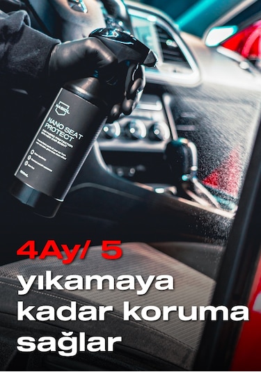 Nasiol Nano Seat Protect Araç Kumaş Yüzeyleri için Nano Kaplama Yeni Araç Kokulu 4 Ay Dayanım 500 ML