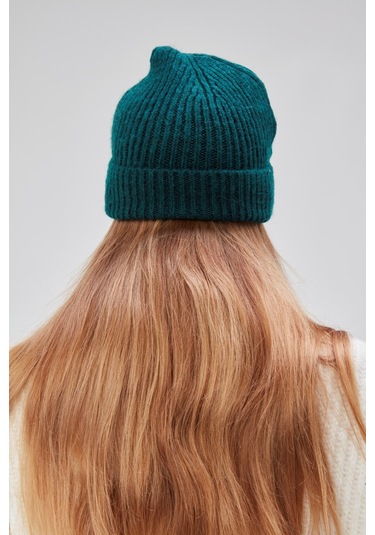 Derikem Basic Şık Standart Lüks Unisex Tiftik Bere Petrol Yeşili