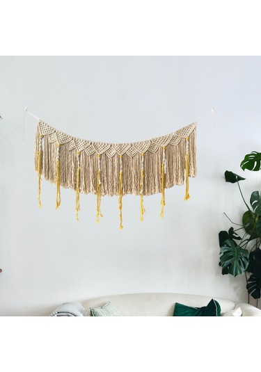 Suntek Magideal Makrome Duvar Asılı Boho Sanatı Zemin Saçak Püskül