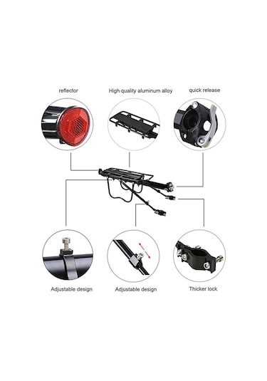 Bisiklet Arka Bagajı Eşya Çanta Taşıma Oturma Aparatı Portbagaj