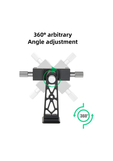 Vkemall Alüminyum Telefon Tutucu 360 Döner 60-90mm Arca Uçlu Tripod Mikrofon Işık Uyumlu